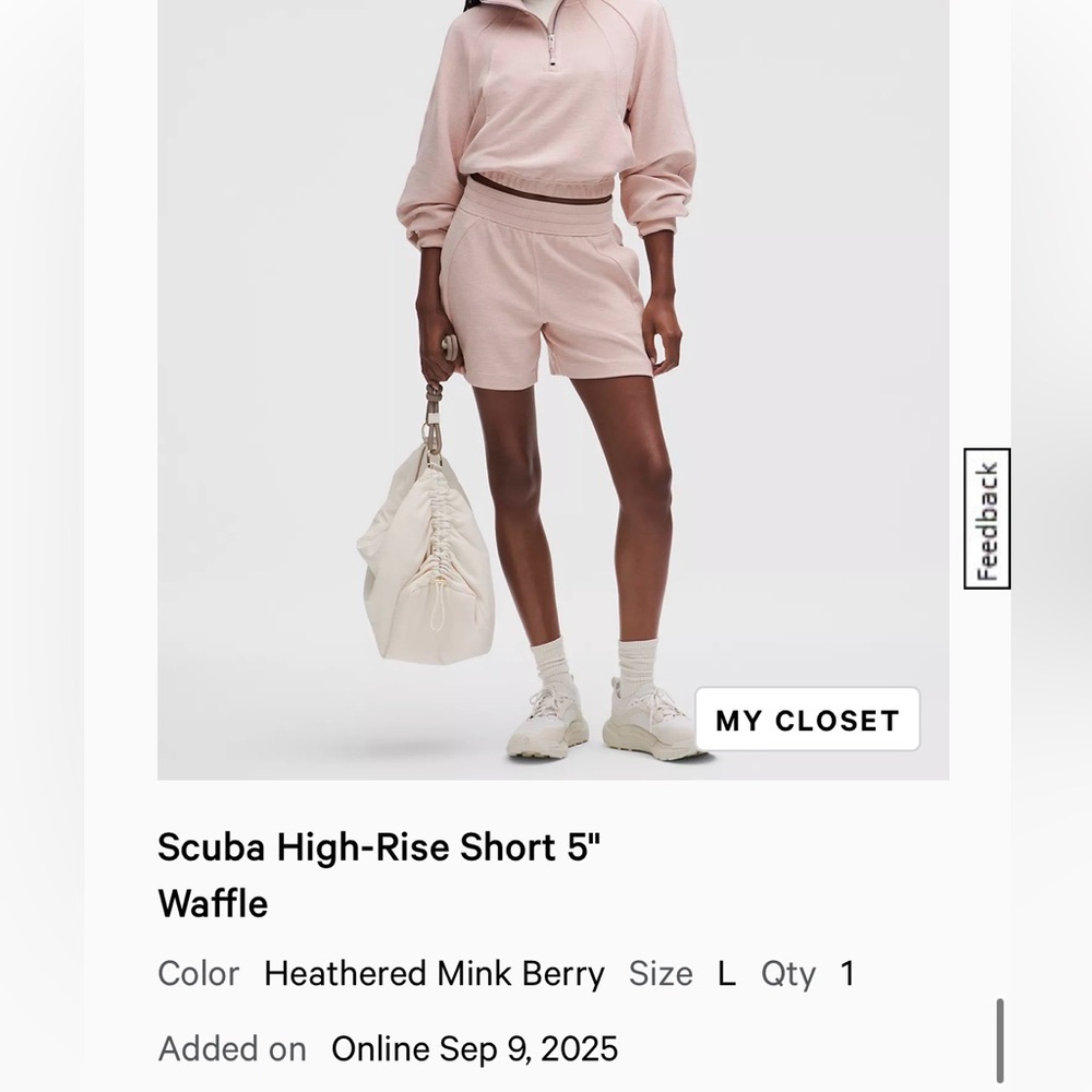 Lululemon waffle knit scuba shorts